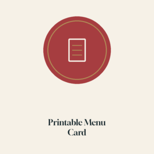 Printable Menu Card