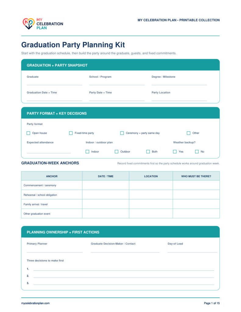 Graduation Party Planning Kit preview