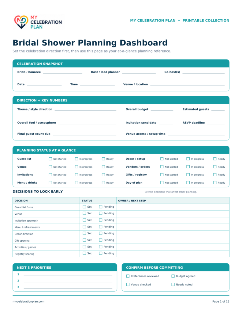 Bridal Shower Planning Kit preview