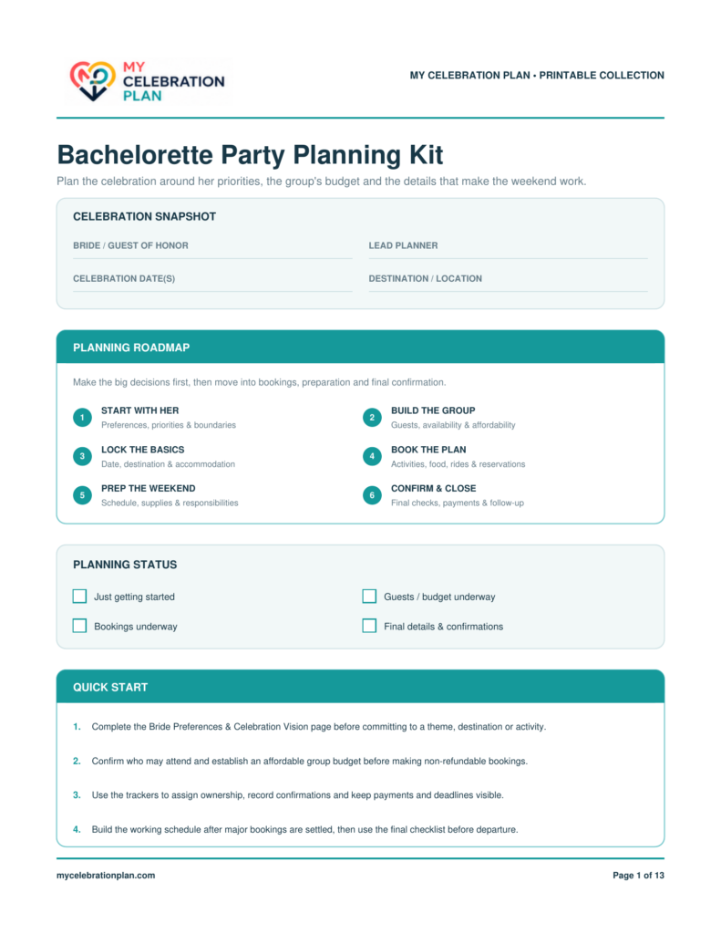 Bachelorette Party Planning Kit preview