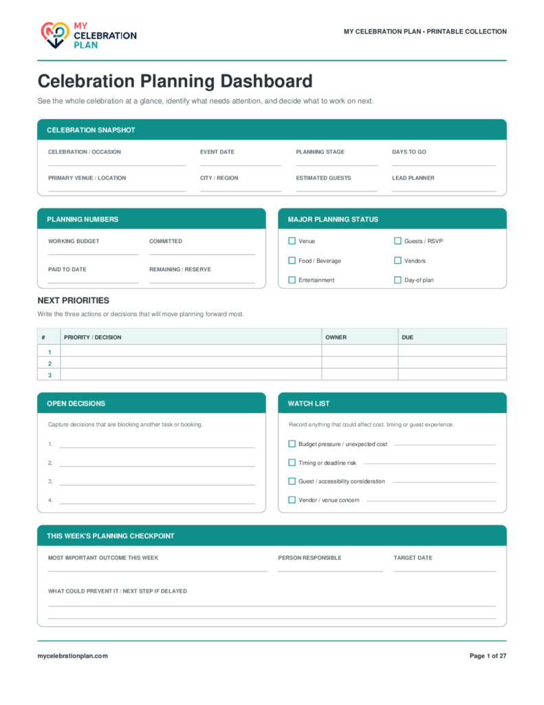 Ultimate Celebration Planning Binder preview