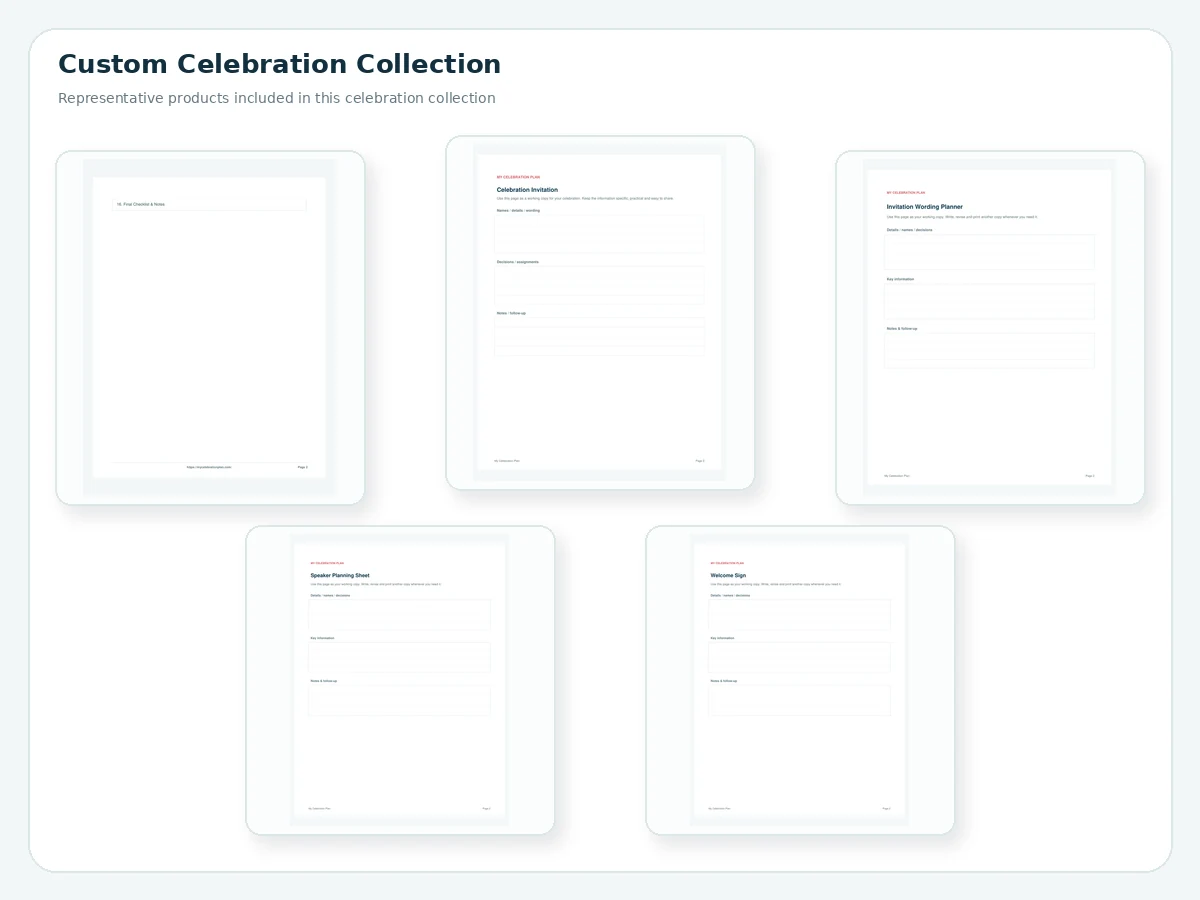 Custom Celebration Collection preview