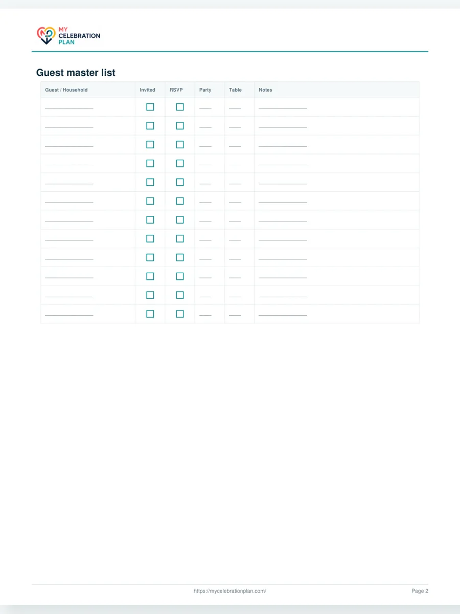 Quincea&ntilde;era Guest, RSVP & Seating Kit preview