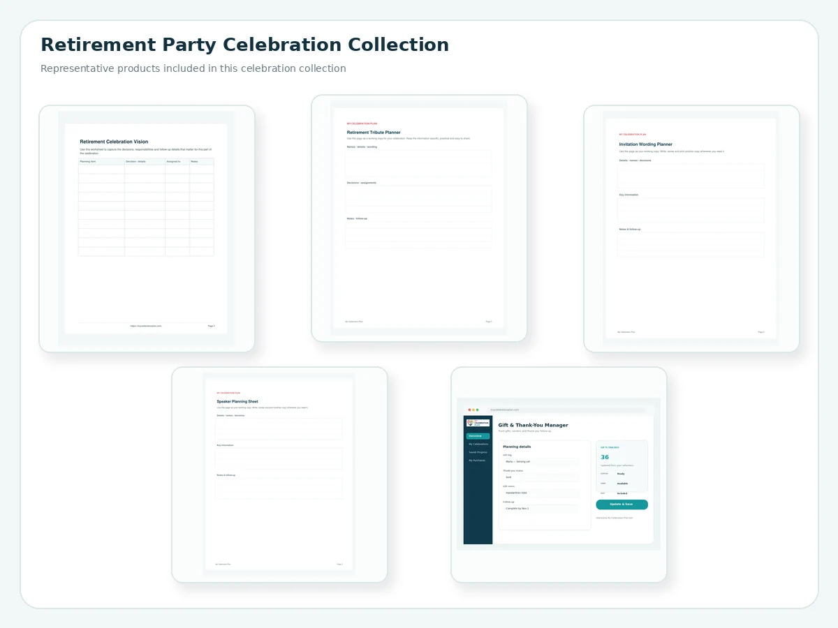 Retirement Party Celebration Collection preview