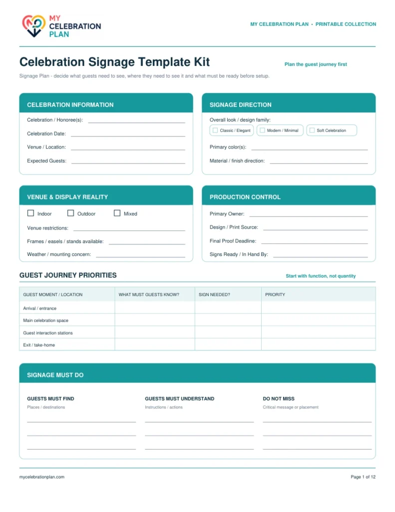 Celebration Signage Template Kit preview